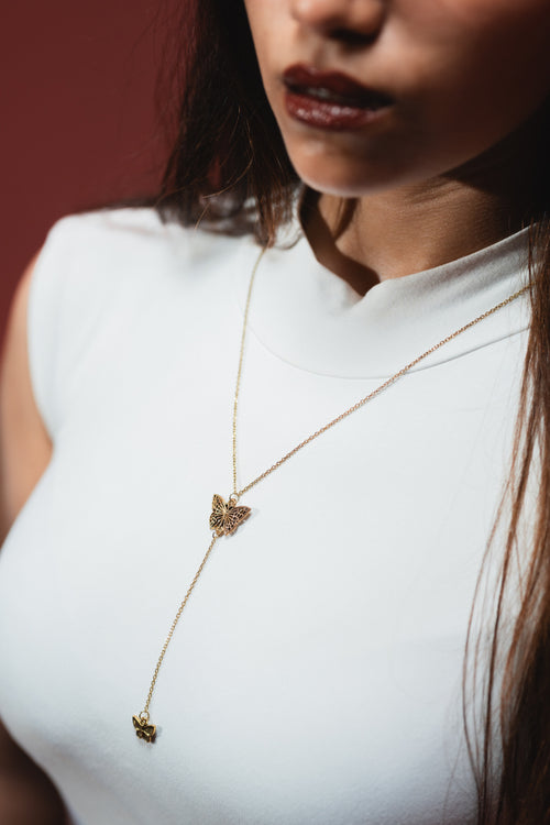 Butterfly Y necklace