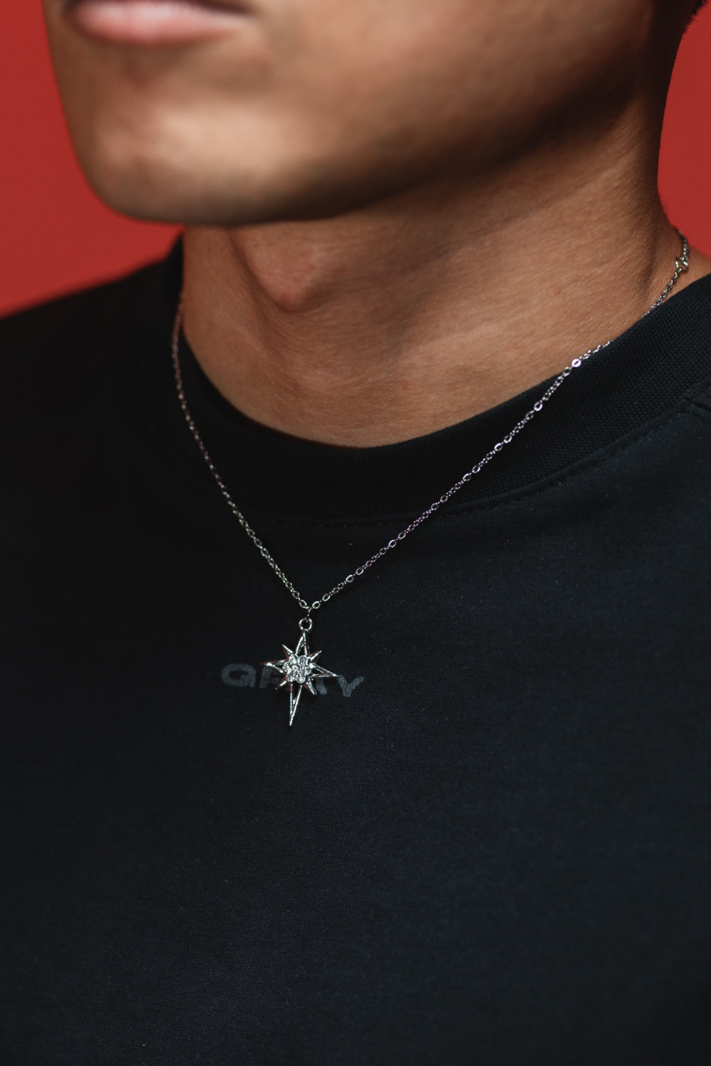 Diamond star necklace