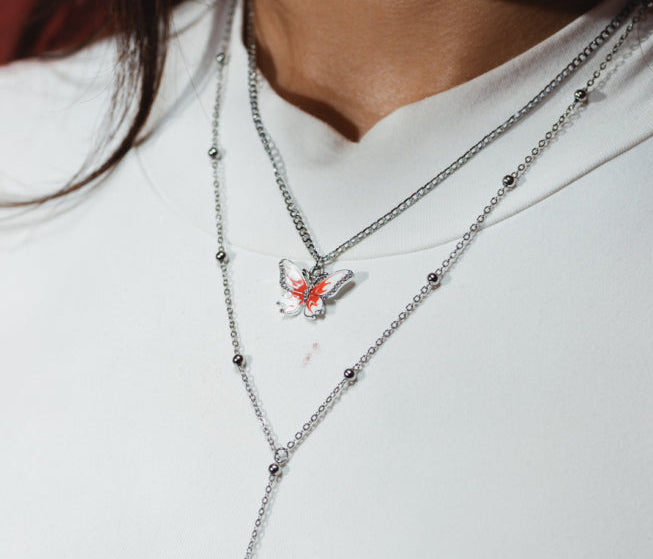Butterfly stainless necklace