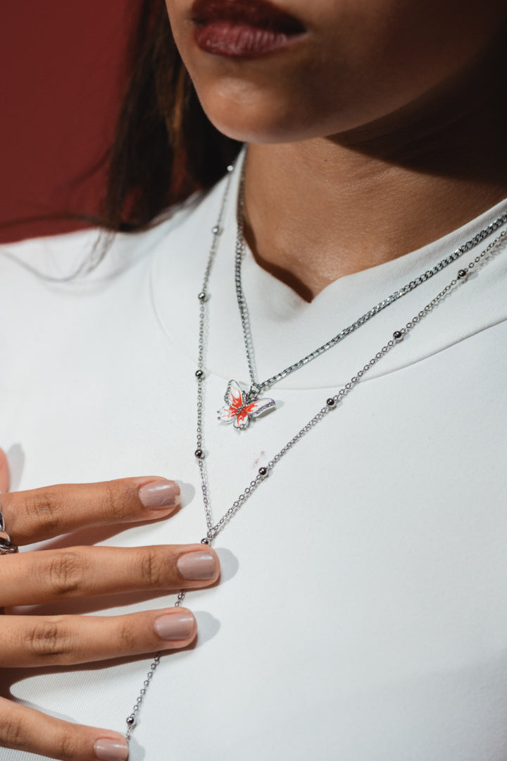Butterfly stainless necklace